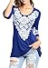 levaca Womens 3/4 Sleeve Scoop Neck Heart Printed Casual Tunic Tops