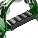 Flexzion Half Moon Musical Tambourine (Green) Double Row Metal Jingles Hand Held Percussion Drum for Gift KTV Party Kids Toy with Ergonomic Handle Grip