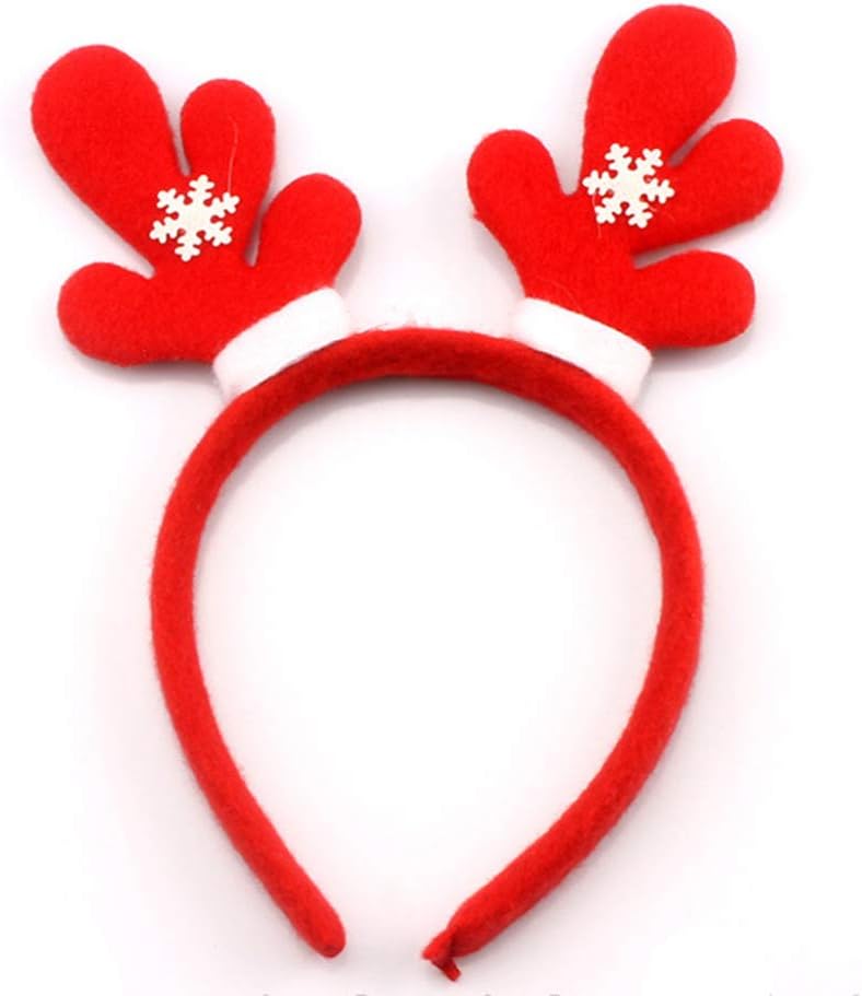 Lurrose 8pcs Christmas Head Boppers Santa Snowman Reindeer Antler Xmas Tree Gloves Decoration Headbands Hair Accessories for Christmas Party Favors - Image 3