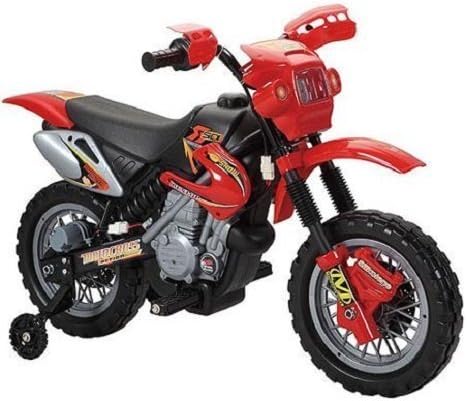 6-Volt Battery-Operated Dirt Bike Ride-On, Red