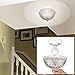 Clip-on Light Shade - Diamond Cut Acrylic Dome Lightbulb Fixture - 7 3/4