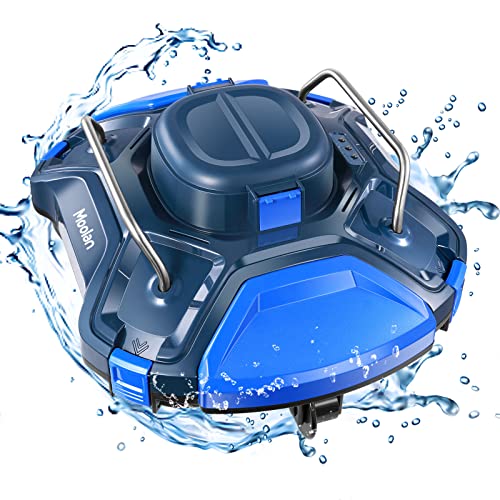 Moolan Cordless Robotic Pool Cleaner, Automatic Pool Vacuum Lasts 140