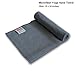 YogaAddict Yoga Mat Towel and Hand Towel Combo Set - 100% Microfiber, Non Slip, Super Absorbent, Ideal as Bikram, Ashtanga, Hot Yoga Mat Towel, for Any Type of Yoga Styles, Fitness, Pilates - Grey