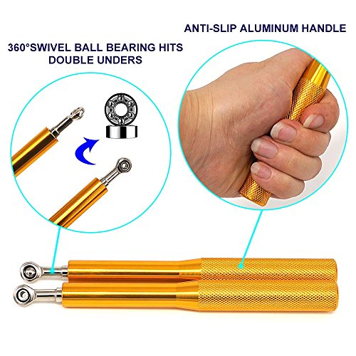IYOUBOL Jump Rope,High speed skipping rope for High Speed Skipping Exerciser Jumping Workout and Home Premium Quality 3 meters colorful jump rope. (yellow)