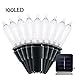 Lalapao Solar Powered String Lights M5 100 LED Clear Mini Fairy Christmas Outdoor Decor Lighting for Outside Indoor Xmas Tree Garden Path Patio Lawn Holiday Bedroom Wedding Decorations (White)