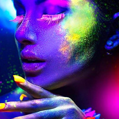 STRESS SPINNER 9 Pcs Neon Face Body Paint Phosphorescent Luminescent Fluorescent Glow In Dark Body Crayon Safe Washable Non-Toxic