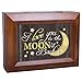Love You to the Moon and Back Woodgrain Digital Keepsake Music Box Plays My Wish
