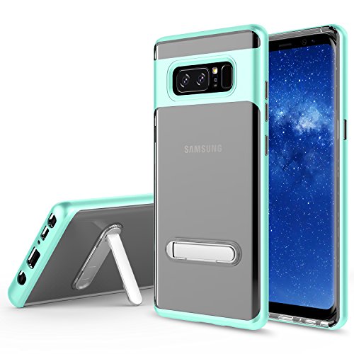 Galaxy Note Case, Torryka Crystal Clear Hard Ultra Slim fit Anti Scratch  Bumper with Magnetic Metal Kickstand Protective Case Cover for for Samsung
