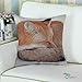 CaliTime Canvas Throw Pillow Cover Shell for Couch Sofa Home Decoration Animals Theme Wild Fox Sleeping 18 X 18 Inches