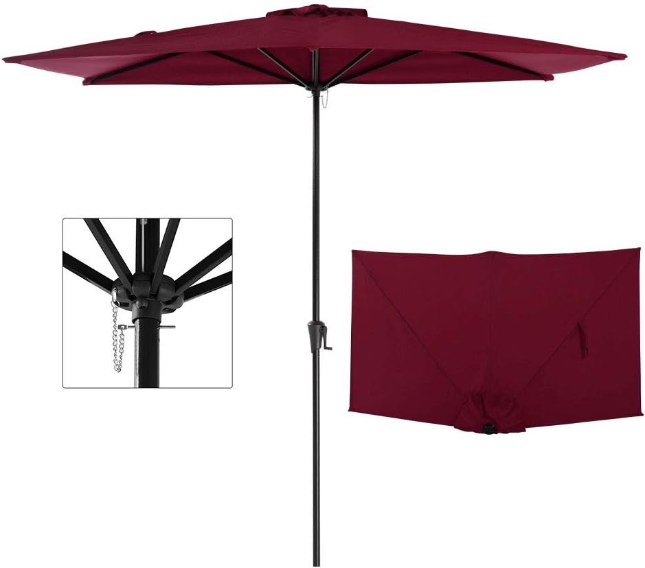 half rectangular patio umbrella