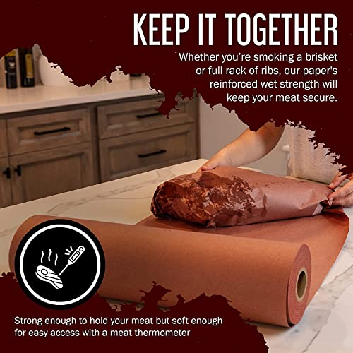 Pink Butcher Paper Roll 24 Inch by 175 Foot Roll of Food Grade Peach