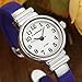 Top Plaza Kids Girls Casual Chic Simple Arabic Numeral Bangle Cuff Bracelet Analog Quartz Watch for Small Wrist,5.5 Inches,Blue