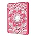 iPad Air Case, iPad A1474/A1475/A1476 Case, Hocase Shock Absorbent Hybrid Dual Layer Hard Silicone Rubber Protective Case with Cute Floral Print for iPad Air 1st Generation (2013) - Hot Pink / Grey