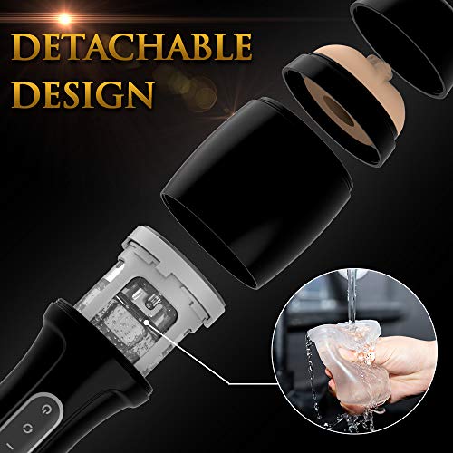 Male Masturbator Cup with 8 Reversible Rotation Modes * 8 Fast Speeds, Automatic Men Masturbation Stroker with Pussy Ass Sleeve for Penis Stimulation, Fondlove Detachable Sex Toy for Adult Pleasure