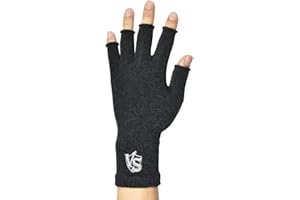 VS VITAL SALVEO VITAL SALVEO Fingerless Recovery Gloves Stretchy Hands Office Unisex Half Finger Typing Texting Circulation Gloves (Pair)