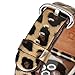 WFEAGL Compatible Apple Watch Band 38mm, Top Grain Leather Band for iWatch Series 3,Series 2,Series 1,Sport, Edition (Leopard Band+Silver Buckle)