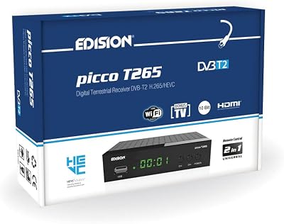 EDISION PICCO T265 DVB-T2 H.265 HEVC Receiver HD WiFi 2in1 Remote