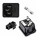 Oiyagai 5PCS IEC320 C14 Power Inlet Socket, AC 250V 10A Male 3 Terminals with Fuse Holder, Snap-in Mounting for Equipment, Lab, Power Supply, DIY