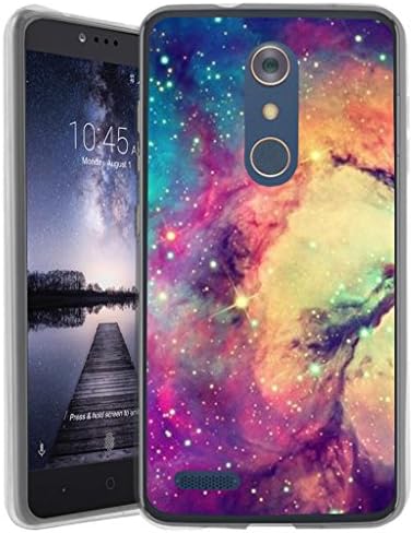 Untouchble Case for ZTE Blade X Max | ZTE Zmax Pro Flexible Case [Flex Max] Slim Flexible Gel Case Bump and Drop Protection - Colorful Galaxy Stars