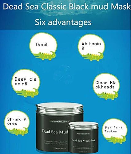 TBEA 250g 8.8 fl.oz Natural Face Treatment Dead Sea Mask Face and Body Dead Sea Mud Mask -Dead Sea Mud Mask