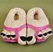 Funny Winter Toe Big Feet Warm Soft Plush Slippers Novelty Gift Adult Shoes (Pink)