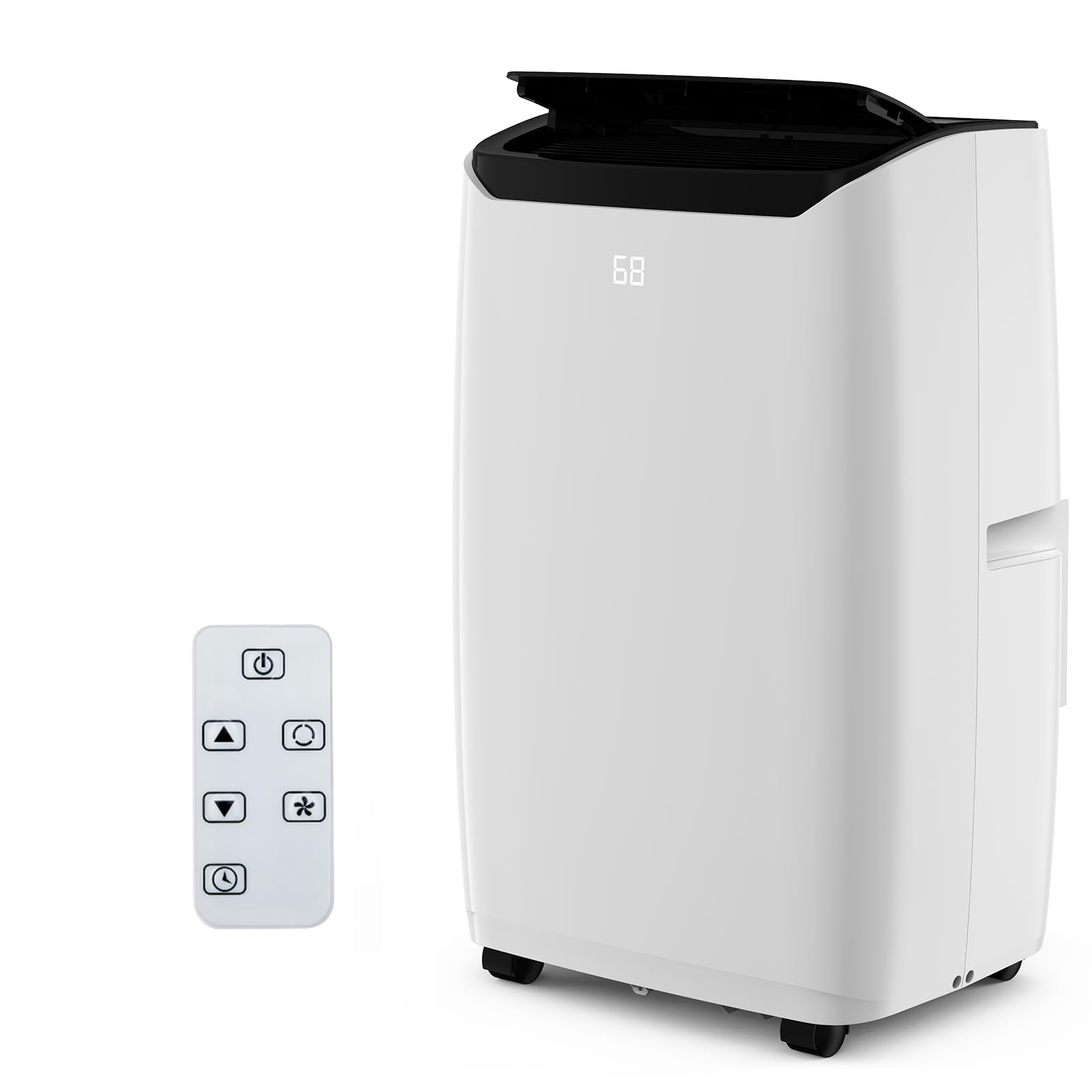 Photo 1 of 14,000 BTU Portable Air Conditioner for Room Up to 750 Sq.Ft, 4-in-1 AC Unit with Cooling, Fan, Dehumidifier & Sleep Mode, Remote Control & Window Kit Included for Home, Office, Apartment,White