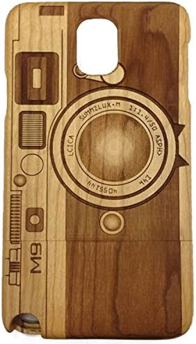 Luxqueen®Real Natural Patterns-m9 Camera Sapele Wood Wooden Case Cover Shell Skin for Samsung Galaxy Note 3 III N9000 (M9 Camera)