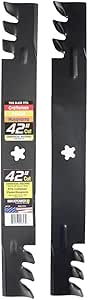 Maxpower 561713XB Commercial Mulching 2-Blade Set for 42" Poulan/Husqvarna/Craftsman, Replaces 138498, 138971, 138971x431, 532138971, PP24005, Black