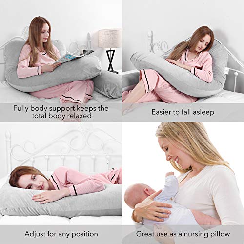 MoMA Pregnancy Pillow 55”x31”Size UShaped Maternity Pillow Full