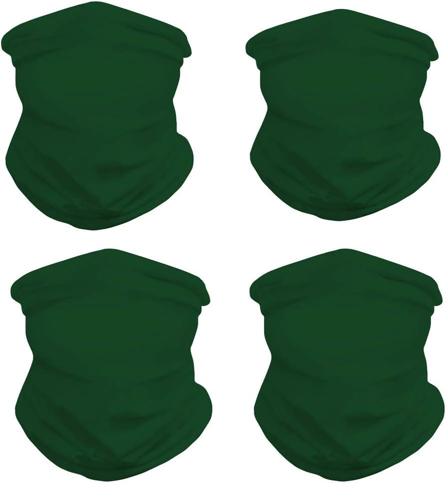 4Pcs Bandanas Face Mask Seamless Neck Gaiter Scarf Mask Tube Headwear Balaclava for Men Women Outdoors Sports