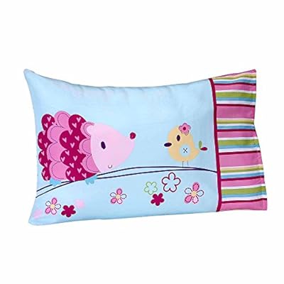 Everything Kids Pink Whimsical Owls, Birds, Hearts and Flowers Reversible Toddler Bedding Set for Girls (3 Piece in a Bag)