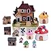 Zealor 12 Pieces Miniature Fairy Garden House and Terrarium Mushroom Fairy House Statue