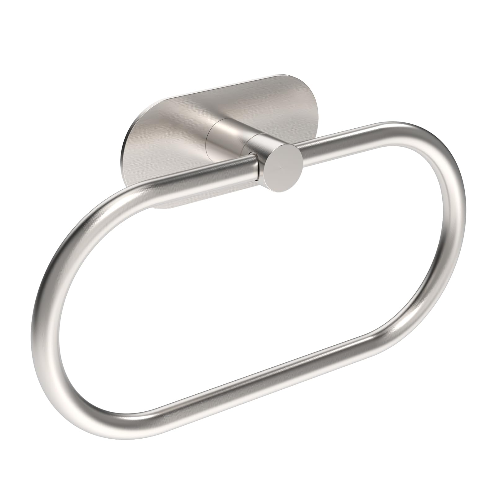 Photo 1 of WZRUA Adhesive Towel Holder for Bathroom Brushed Nickel No Drill Hand Towel Ring Stainless Steel and Zinc Alloy Self Adhesive Towel Hanger for Bath, Kitchen
