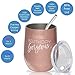 Unique Birthday Tumbler for Women- Celebrate Her with a Beautiful 12 oz. Happy Birthday Wine Tumbler with Straw and Lid - She'll Adore It as a Birthday Cup, Wine Glass, Goblet, and Mug
