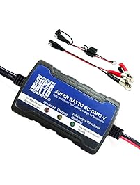 12V Smart Compact Battery Trickle Charger Maintainer for Motorcycle ATV