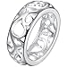 BOHG Jewelry Womens 925 Sterling Silver Plated Fashion Hollow Love Eternity Ring Engagement Wedding Band