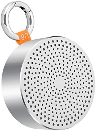 Bluetooth Speaker Rymemo Mini Portable Wireless Waterproof Speakers With Clear Built-in Mic /HD Sound/Enhanced Bass/USB Rechargeable for Outdoor Exercise with Camping Hook &amp; Delicate Box, Silver