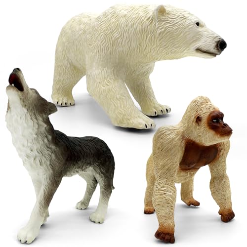 3pcs Gorilla Wolf Polar Bear