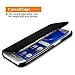 Samsung Galaxy S7 Edge Leather Case, Icarercase Business Series Vintage Genuine Leather Curve Edge Flip in Wallet Cover, Folio Flip style Cases, Slim Fit for Samsung Galaxy S7 Edge in 5.5 Inch (Black)