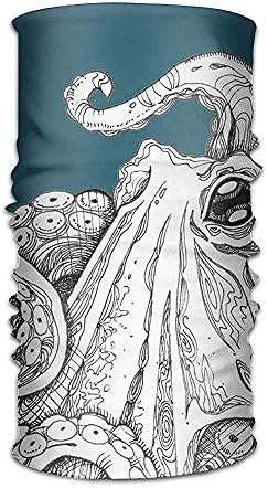 Trsdshorts Teal Octopus Multifunctional Magic Headwear 12-in-1 Men&Women Tube Scarf Facemask Headbands Neck Gaiter Bandana Balaclava Helmet for Outdoor Running Yoga Work Out