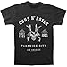 Guns N’ Roses Skeleton Rose Charcoal T-Shirt (Medium, m)