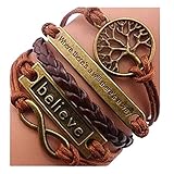 Jovana New Hot Cute Fashion Retro PU Leather Alloy Bracelet Wristlet Bangle Wrist Band Hand Chain