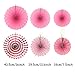 Cocodeko Hanging Set, Tissue Paper Poms Flower Fan and Honeycomb Balls for Birthday Baby Shower Wedding Festival Decorations-Pink, 3 Gram