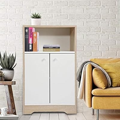 Free Standing Cabinet, 32x19.7x11.8inch, 2 Doors Storage
