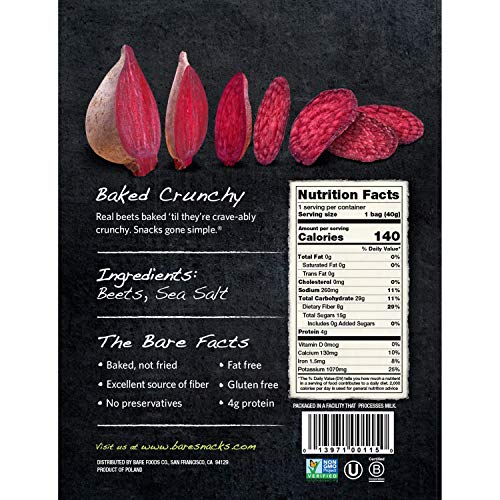 Bare Baked Crunchy Veggie Chips, Variety Pack, Gluten Free, 1.4 Ounce