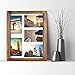Emfogo 11x14 Picture Frame - Rustic Solid Wood and High Definition Glass Collage Picture Frame Display Five 4 x 6 Photo or 11x14 Photo Without Mat for Tabletop and Wall Carbonized Black