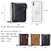 Contacts RFID Mens Genuine Leather Double Zipper Pocket, Black, Size One Size