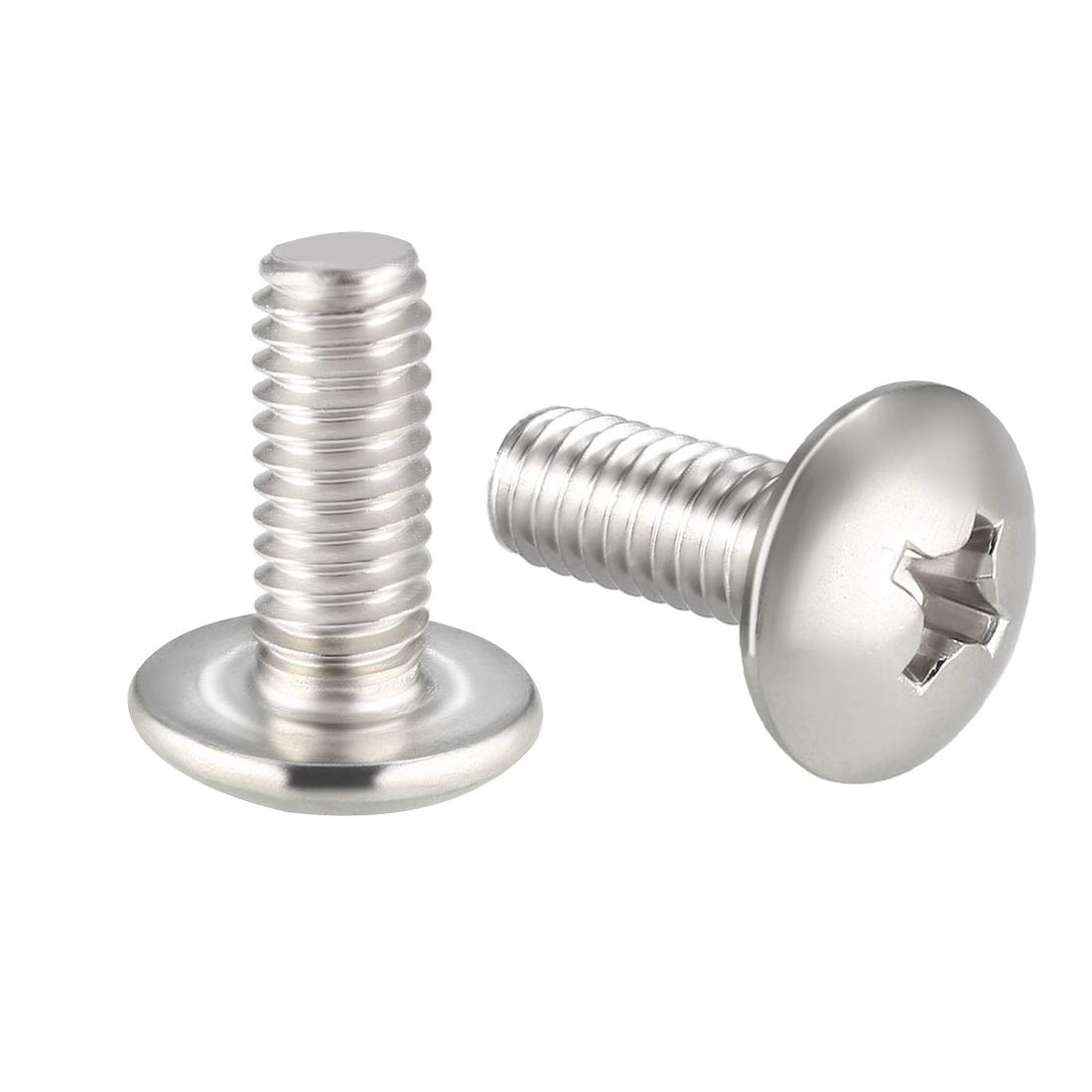 sourcing map Machine Screws, M4x10mm Phillips Screw, 304 Stainless Steel, Fasteners Bolts 30Pcs — image 1