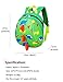 DB Dinosaur Toddler Mini Backpack with Leash, Children Kids Baby Harness Bookbag (Green)