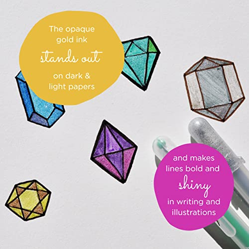 SAKURA Gelly Roll Metallic Gel Pens Medium Point Ink Pens for
